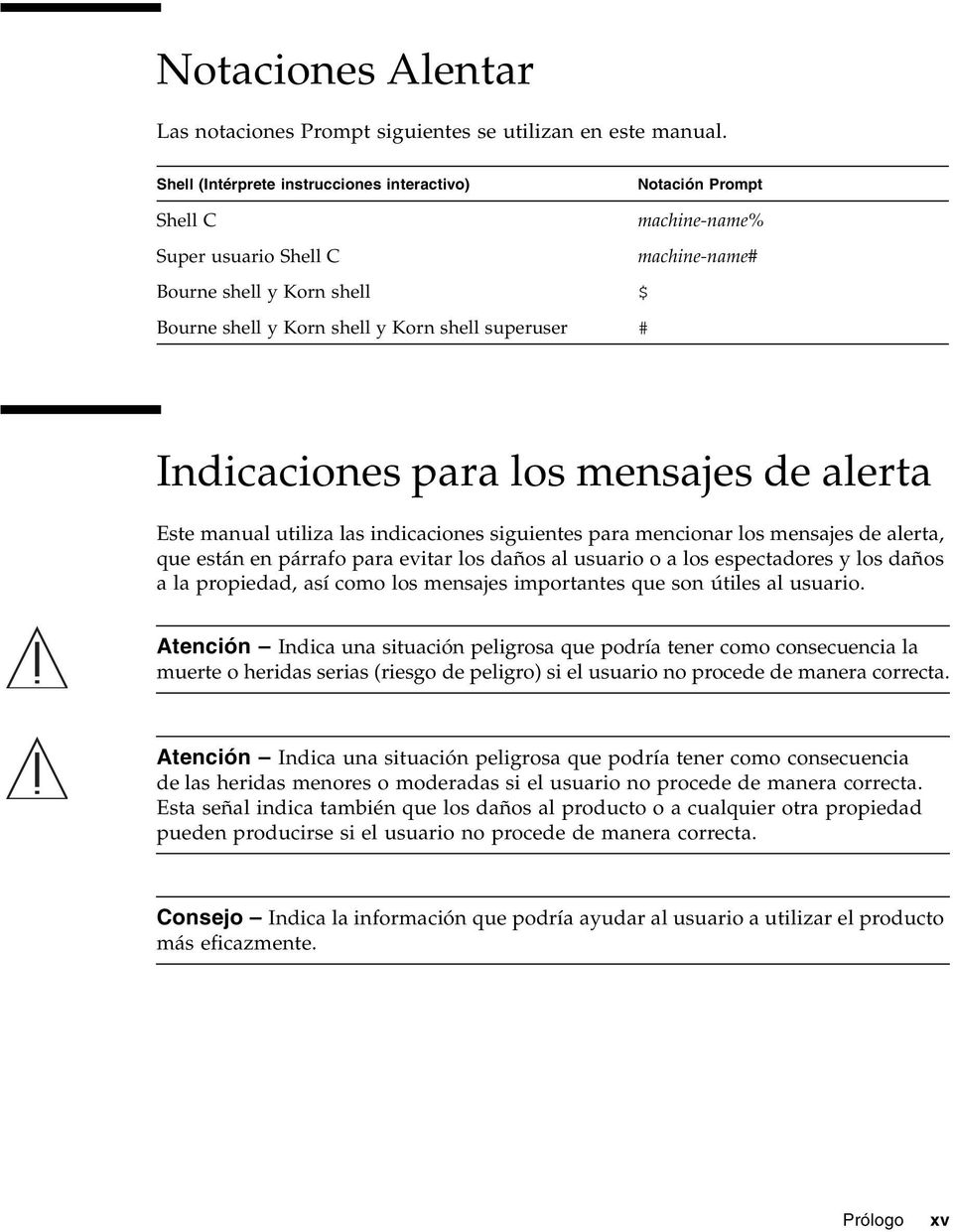 Indicaciones para los mensajes de alerta Este manual utiliza las indicaciones siguientes para mencionar los mensajes de alerta, que están en párrafo para evitar los daños al usuario o a los