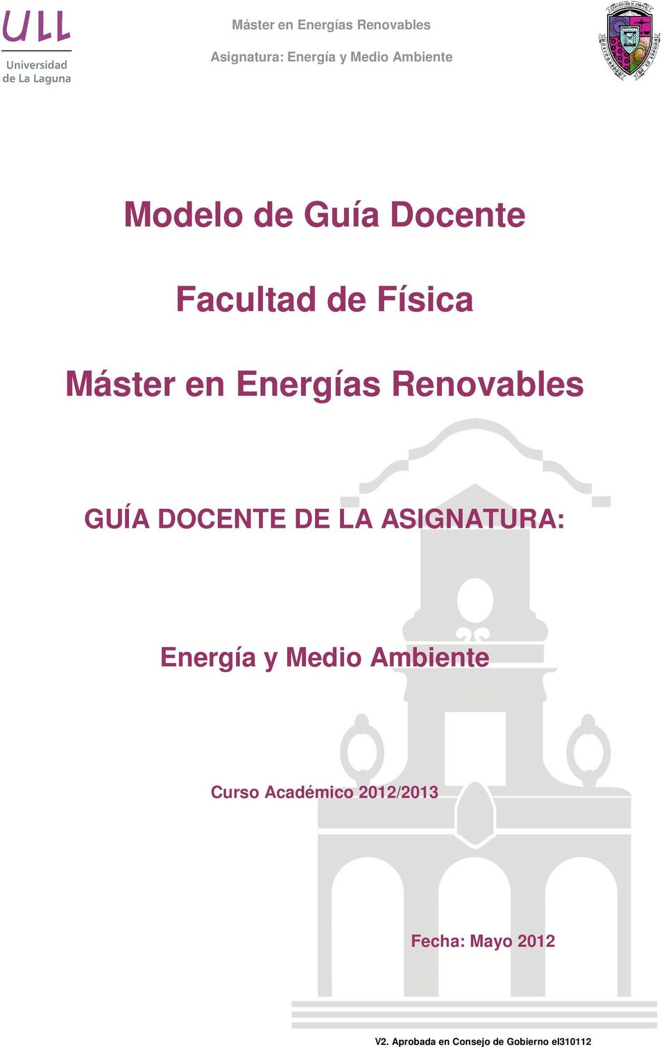 Energía y Medio Ambiente Curso Académico 2012/2013