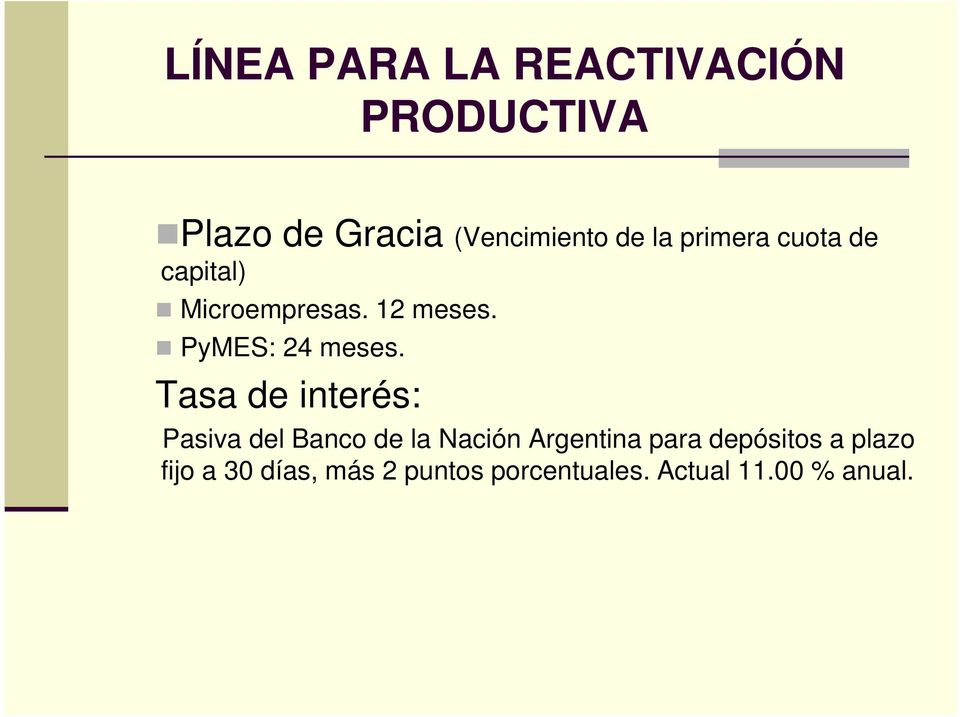 Tasa de interés: Pasiva del Banco de la Nación Argentina para depósitos