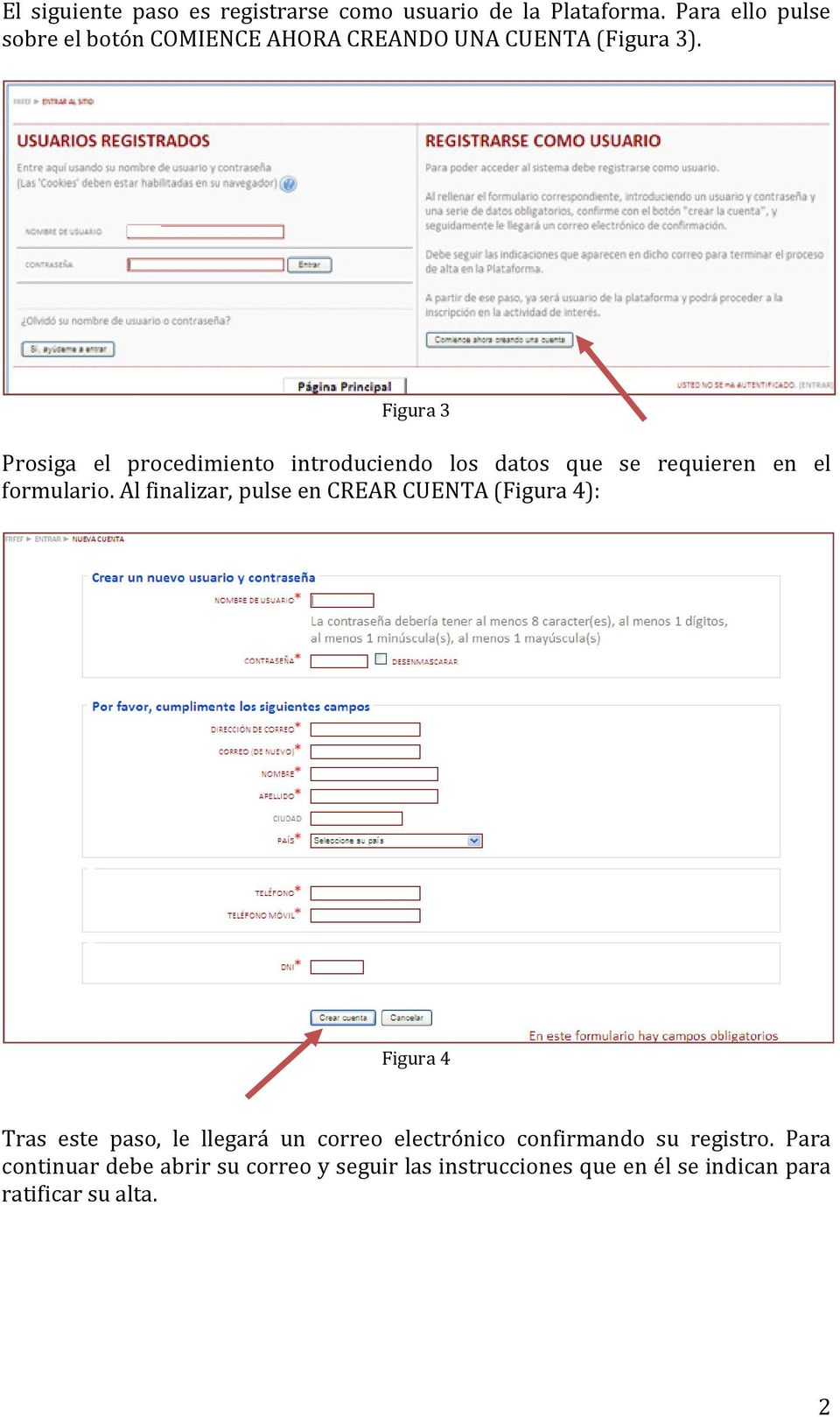 Figura 3 Prosiga el procedimiento introduciendo los datos que se requieren en el formulario.
