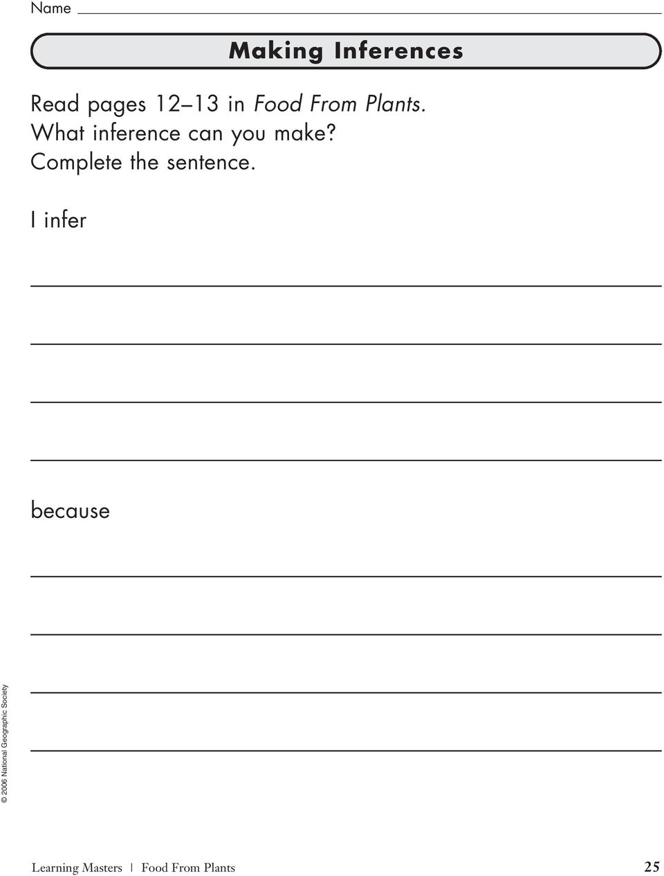 What inference can you make?