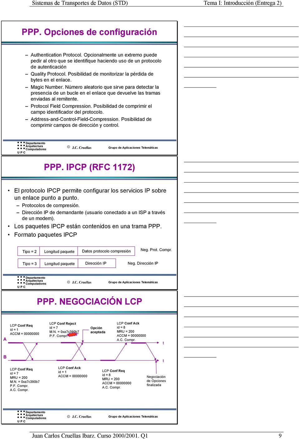 Protocol Field Compression. Posibilidad de comprimir el campo identificador del protocolo. Address-and-Control-Field-Compression. Posibilidad de comprimir campos de dirección y control. PPP.