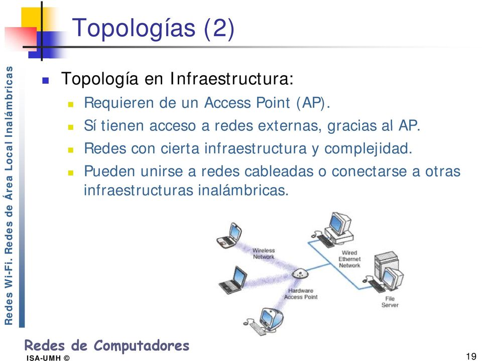 Redes con cierta infraestructura y complejidad.