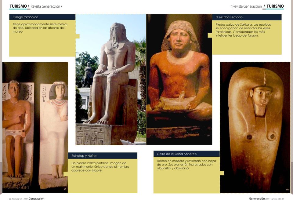 Considerados los más inteligentes luego del faraón. Rahotep y Nofret De piedra caliza pintada.