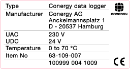 Registro en el portal Conergy SunReader online El número de serie se encuentra en las dos últimas líneas de la placa de características: Fig.
