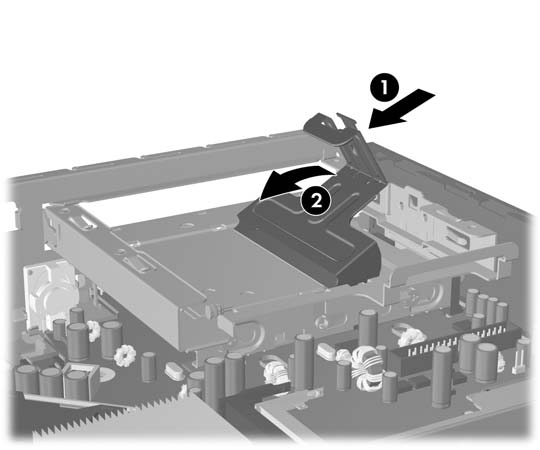 Actualización de la unidad de disco duro NOTA: El equipo de escritorio ultra delgado admite únicamente unidades de disco duro internas ATA serie (SATA) de 2,5 pulgadas; no admite unidades de disco