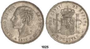 PUJA INICIAL EN UROS F 1018 2 Pesetas. 1884 (*18-84). M.S.-M. Pátina. EBC-............................ 50, F 1019 50 Centavos de Peso. 1880. MANILA.