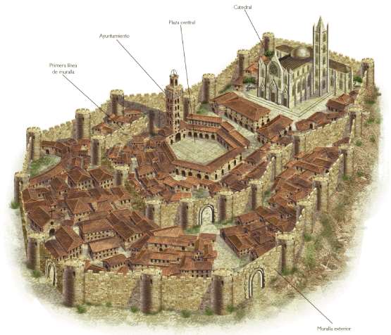 + La Ciudad Medieval Después de la caída del Imperio Romano en el quinto siglo, las ciudades europeas perdieron su importancia. En los siglos siguientes se desarrollará el feudalismo.