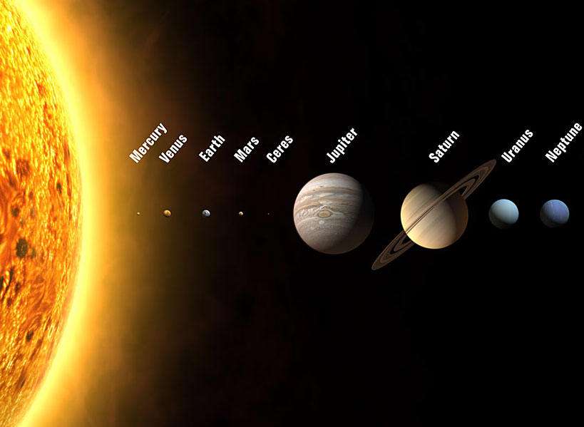 Debido a la acción del viento solar se formaron planetas rocosos y planetas gaseosos.