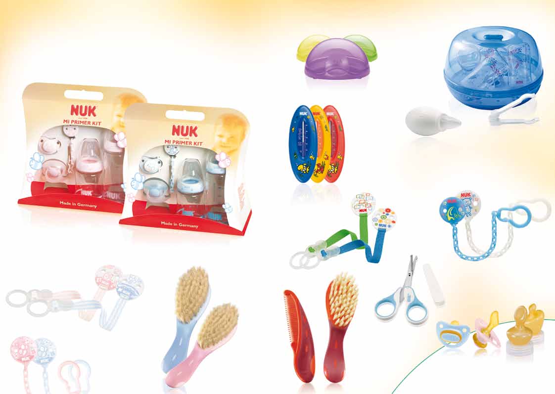 Una pequeña ayuda hace la gran diferencia NUK cuenta con accesorios para el hogar, para el cuidado e higiene personal del bebé y kits especiales para los recién nacidos.