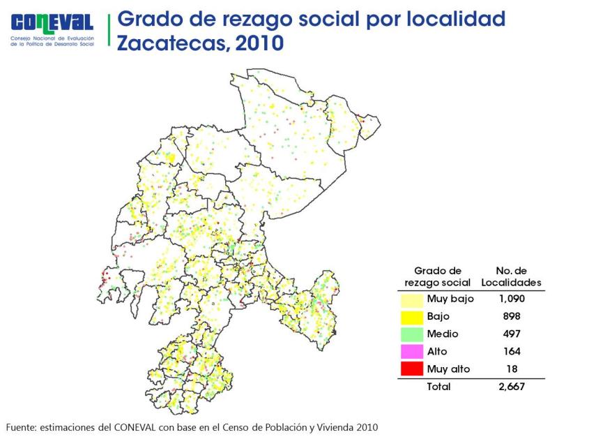 Cuadro 7 Resumen de la evolución de los indicadores de rezago social de Zacatecas 2000-2010 Indicadores 2000-2005 2005-2010 Población de 15 años o más analfabeta Población de 6 a 14 años que no