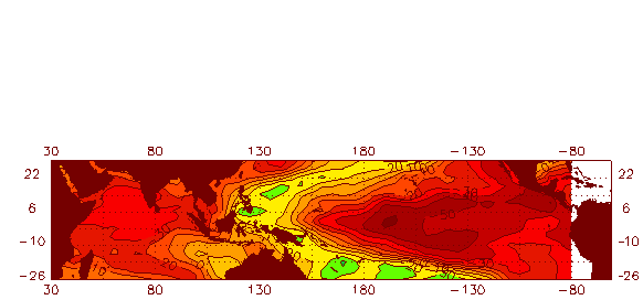 Zonas del Océano Pacifico-Indico con influencias en la hidrología del país Región Monzón Indo-Asiático Pacifico