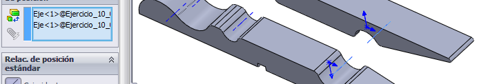 Inserte el segundo brazo Inserte la pieza Haga visibles los ejes temporales Haga coincidentes los ejes de la ranura donde d va