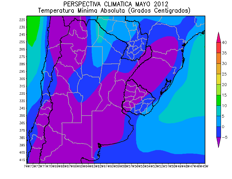 MAYO 2012 Mayo observará una fuerte concentración de las precipitaciones en el sur del área agrícola nacional, mientras la mayor parte del norte y el centro registrarán valores escasos.