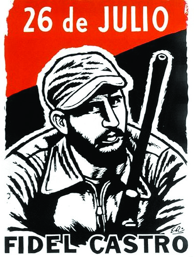 Revolución Cubana Primer Cartel de la Revolución Cubana Autor: Eladio Rivadulla Martínez Muerte al Invasor; del equipo Técnico de la COR; donde en su configuración visual se destacó una imagen