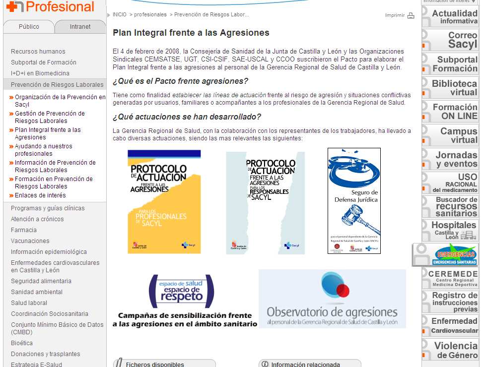 Difusión e información: Portal Salud Castilla y