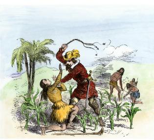 El repartimiento o encomienda Durante los primeros tiempos de la Conquista, los españoles acostumbraban a distribuir entre ellos a los indígenas.