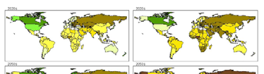 Proyecciones para America Latina La producción de granos no será geográficamente uniforme (Parry et al.