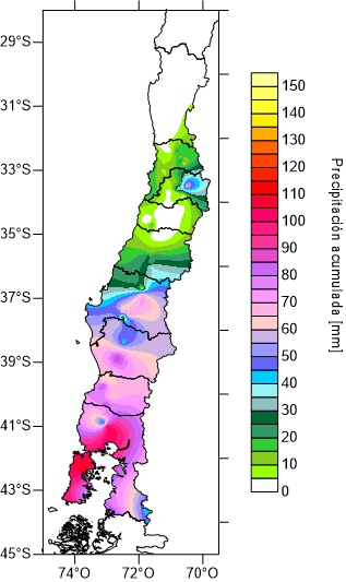 Régimen pluviométrico A continuación se expone un análisis de la precipitación acumulada durante diciembre de 2016, dividido en dos secciones: Agua caída, donde se encuentra la descripción de los