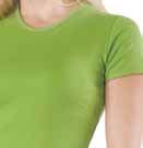 (Ver en pág. 28) BCTW041 B&C EXACT 190 TOP/WOMEN Moderna camiseta entallada. Cuello de canalé 1x1 con tapacosturas. TEJIDO: 100% algodón prelavado, hilo de malla continua (Ring-spun) PESO: 185 g/m 2.