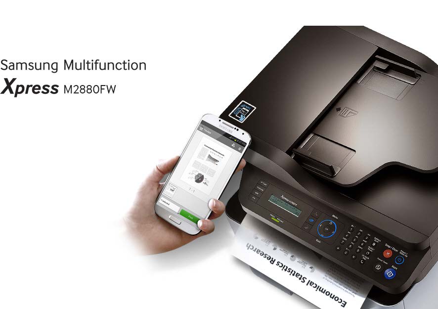 H COMPARTIR M2880FW CARACTERÍSTICAS COMPRAR CARACTERÍSTICAS Samsung Multifunction Xpress M2880FW Mayor productividad y eficiencia con una impresora rápida y fácil de