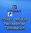 Revise ahora el icono del aplicativo USHAY, aparecerá en el escritorio de computador, tal