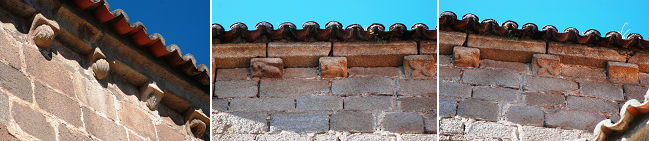 Realizada en la última fortificación que realizaron en la ciudad, esta adosada a la muralla por un muro también almenado como la torre.