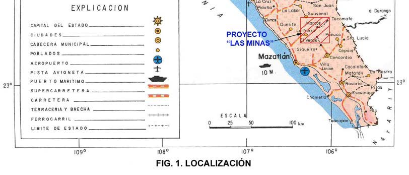 Fuente: Monografía Geológico-Minera de Sinaloa.