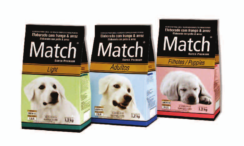 Alimento para mascotas Match Alimento completo y equilibrado de alta digestibilidad para perros.