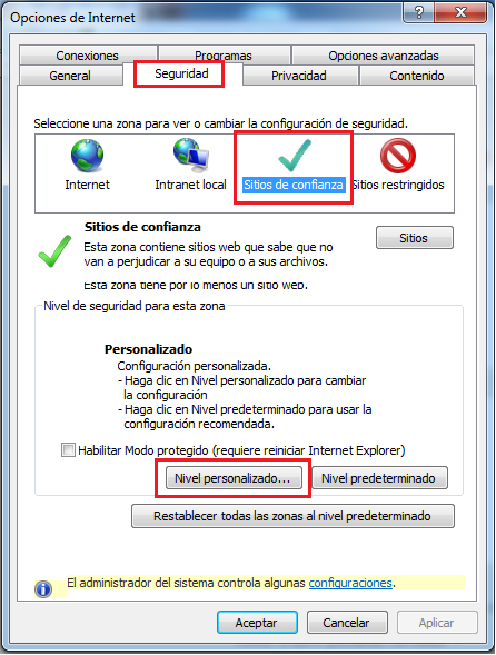 Anexo 2C Para deshabilitar las opciones Permitir el filtrado ActiveX y Permitir que solo los dominios aprobados utilicen ActiveX sin preguntar, realizar lo siguiente: En el menú de Internet Explorer,