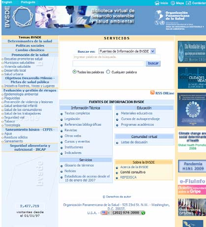Información y Difusión WEB: BVS BVS: Biblioteca Virtual en Salud BIREME: Desarrolla modelo Todas BVS iguales