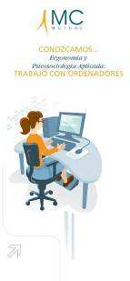 Folleto informativo: En esta campaña se dispone del folleto: Trabajo con ordenadores Es un material que contiene información básica sobre los factores de riesgo y las medidas preventivas asociadas a