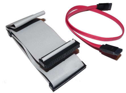 Cables al motherboard y a la fuente de energía SATA (Serial Advance Technology Attachment): Cable fino para la conexión de disco rígidos y discos DVD o CD s al motherboard.