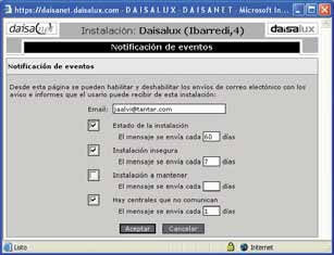 15 4.3 Control Vía WEB-DAISANET (Navegador Internet).