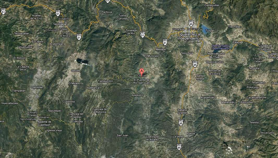 Cocula, Guerrero (fase libre) Recientemente en 2009 y derivado de las actividades de Vigilancia