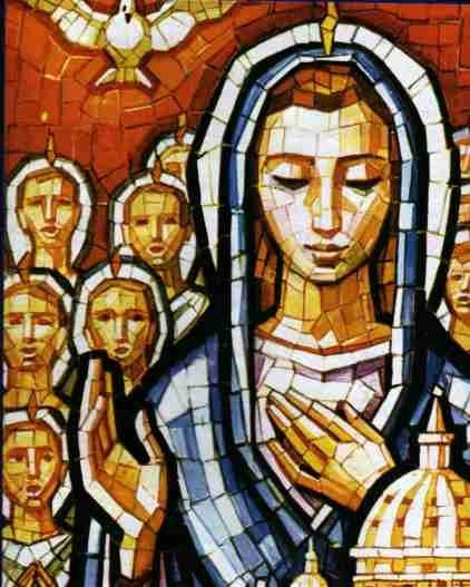 En el Santuario, María implora el Espíritu Santo como lo hizo en el Cenáculo, y nos envía