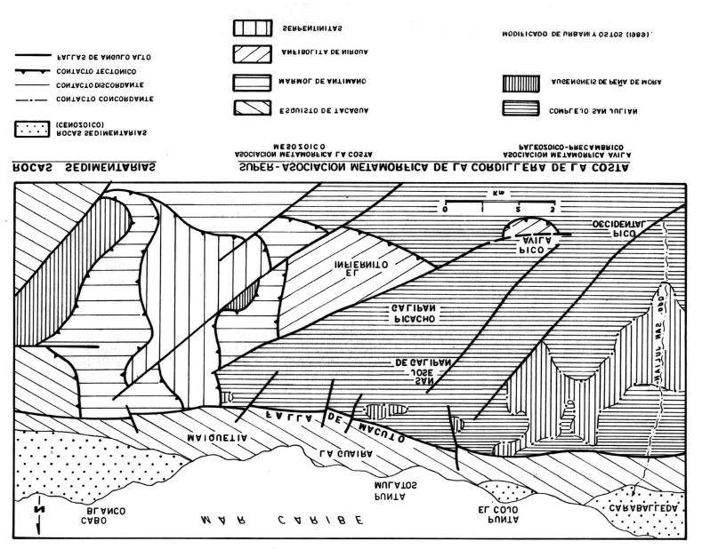 Fig. 1 Actualización del mapa geológico del