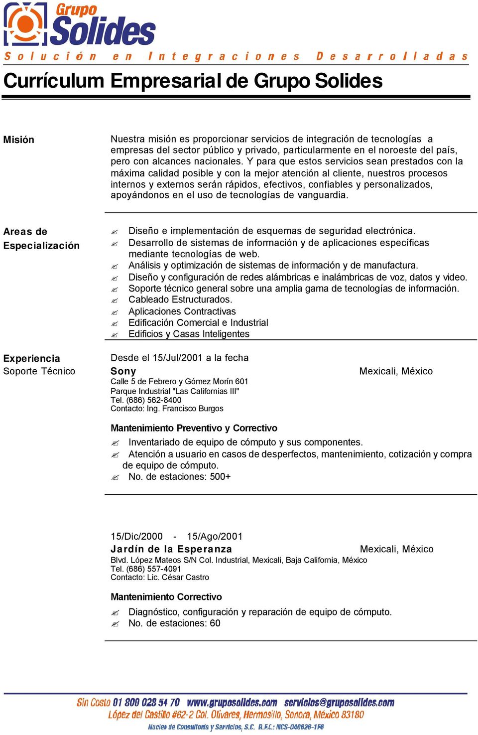 Curriculum Empresarial De Grupo Solides Pdf Free Download