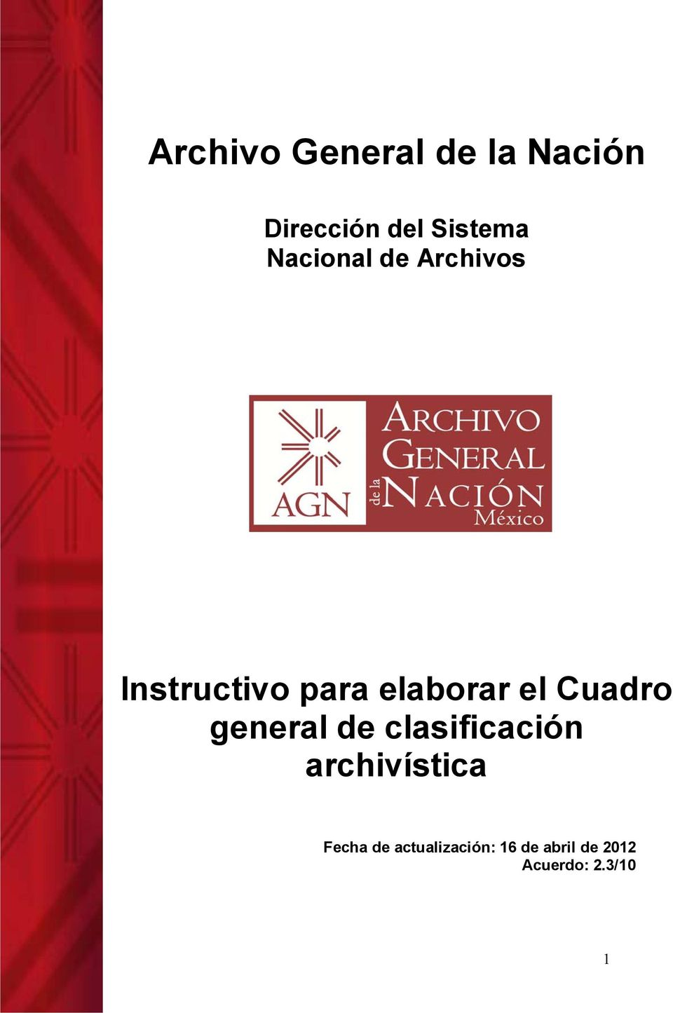 Cuadro general de clasificación archivística Fecha