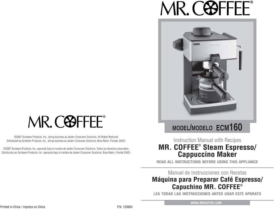 Mr Cafetera Jarra de café pieza de reemplazo de la bandeja de goteo ECM160 
