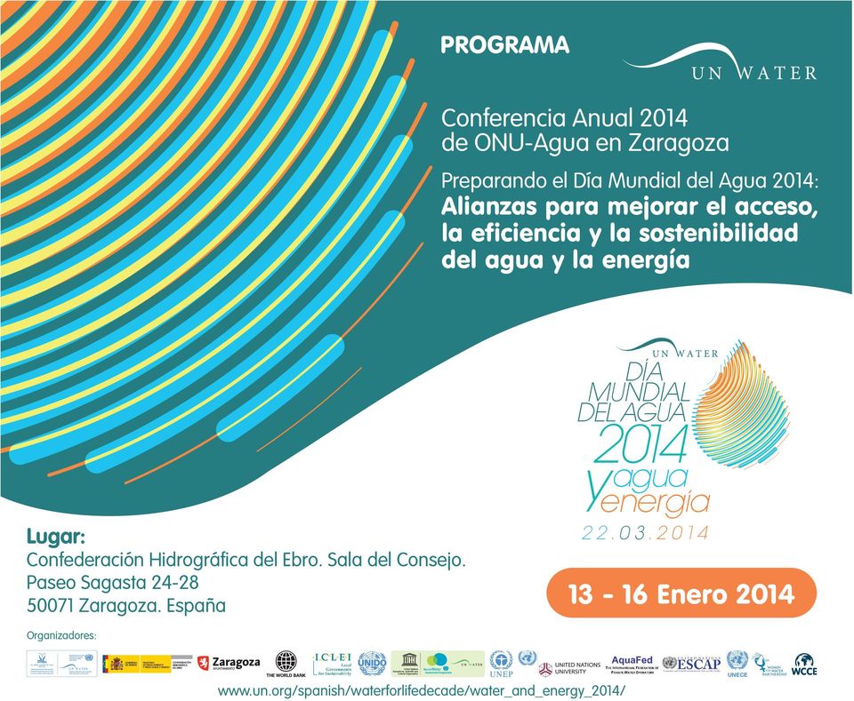 Mundial del Agua 2014: Alianzas para mejorar el acceso, la eficiencia y la sostenibilidad del agua y la energía