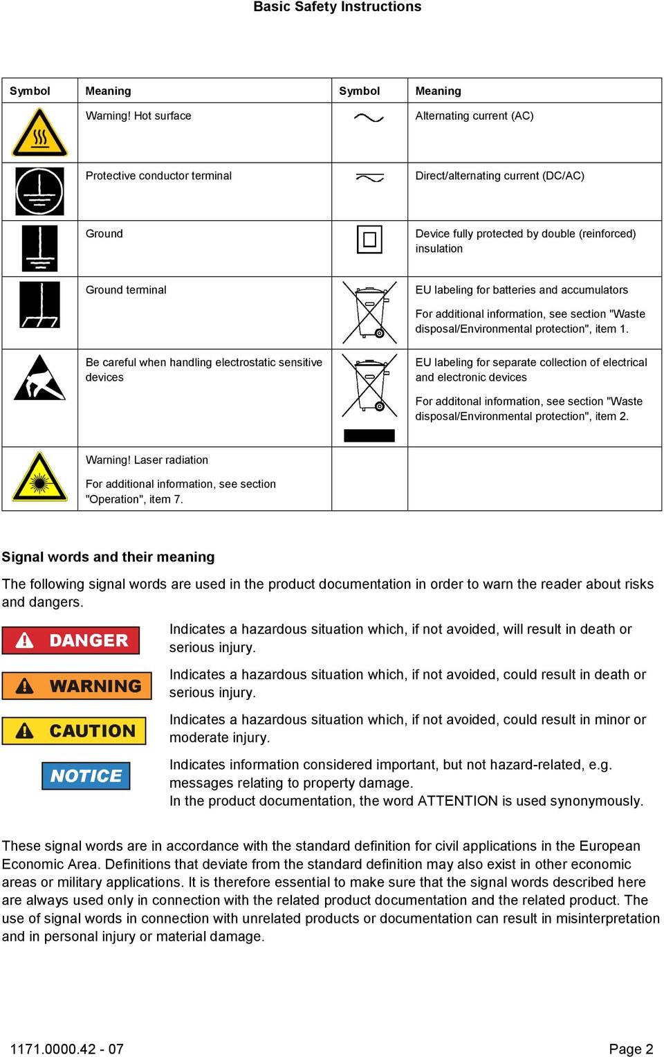 batteries and accumulators For additional information, see section "Waste disposal/environmental protection", item 1.