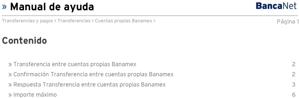 2» Confirmación Transferencia entre cuentas propias Banamex 2»