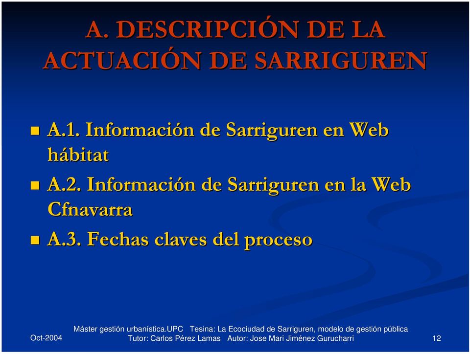 Información de Sarriguren en Web hábitat A.