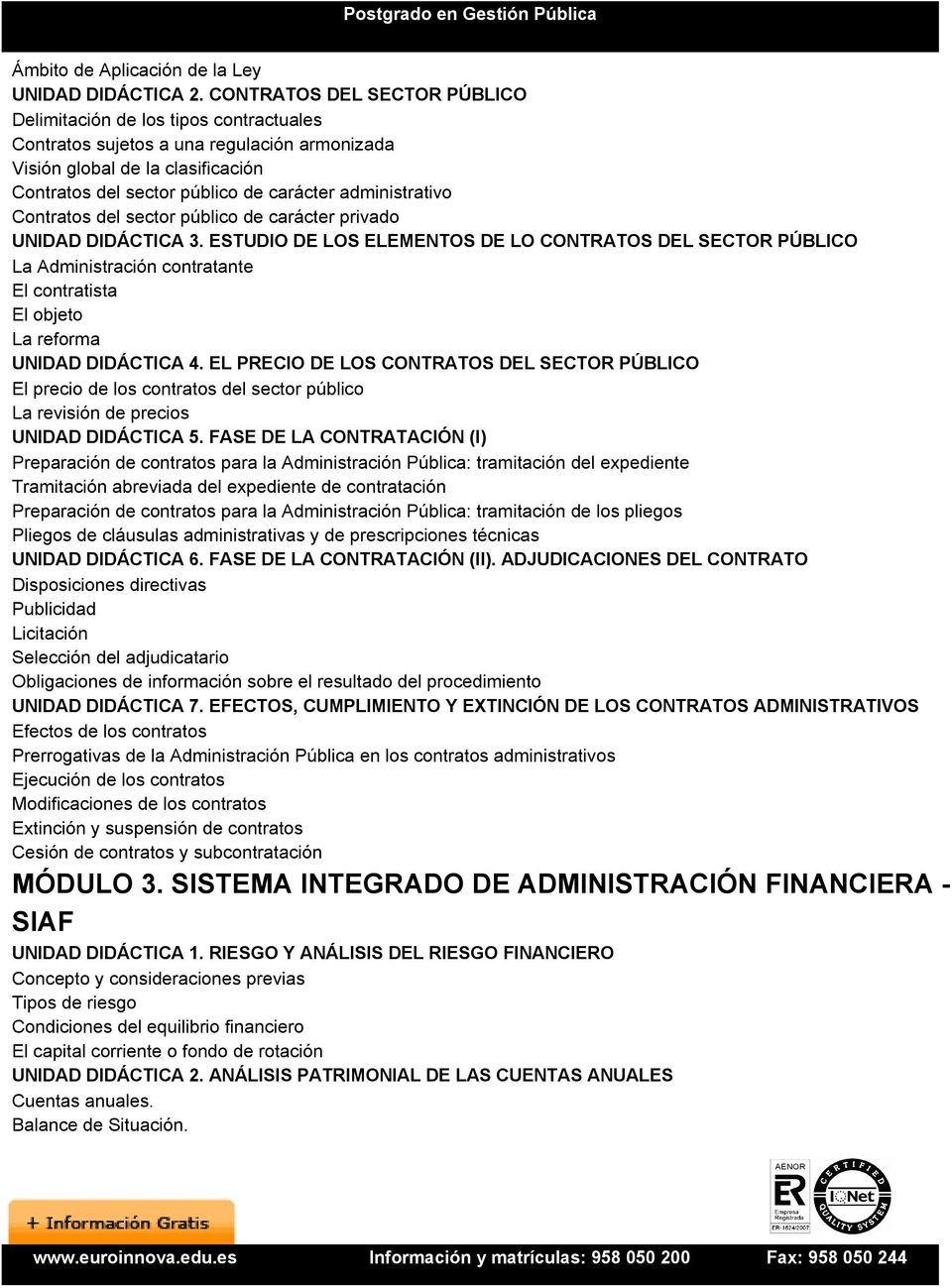 administrativo Contratos del sector público de carácter privado UNIDAD DIDÁCTICA 3.