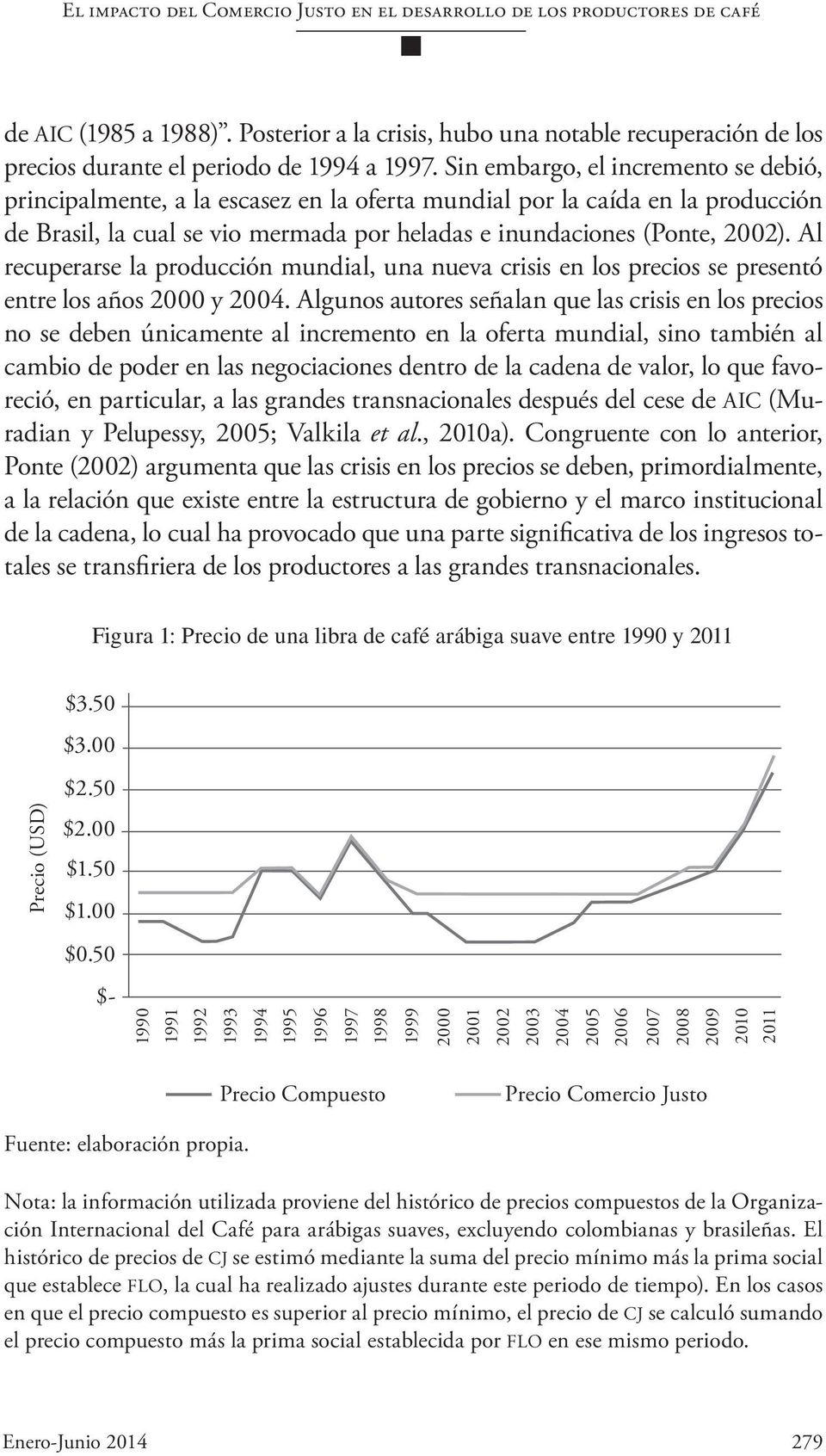 Al recuperarse la producción mundial, una nueva crisis en los precios se presentó entre los años 2000 y 2004.
