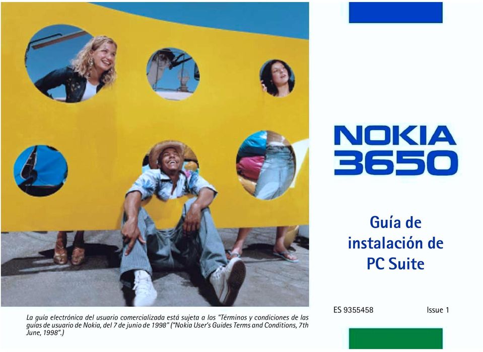 guías de usuario de Nokia, del 7 de junio de 1998" ( Nokia User