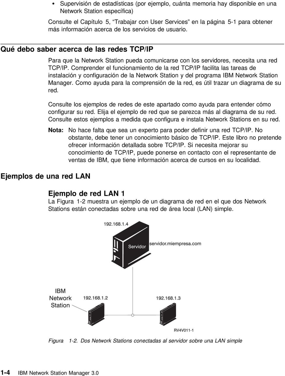 Qué debo saber acerca de las redes TCP/IP Ejemplos de una red LAN Para que la Network Station pueda comunicarse con los servidores, necesita una red TCP/IP.