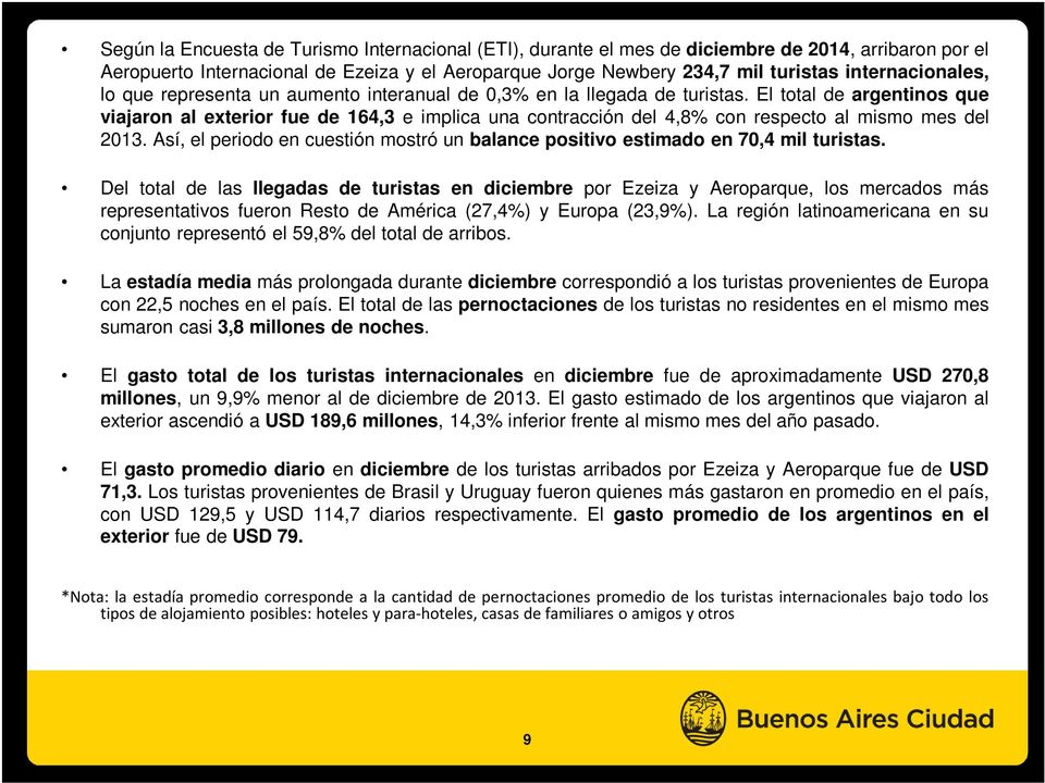 El total de argentinos que viajaron al exterior fue de 164,3 e implica una contracción del 4,8% con respecto al mismo mes del 2013.