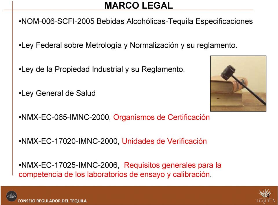 Ley General de Salud NMX-EC-065-IMNC-2000, Organismos de Certificación NMX-EC-17020-IMNC-2000, Unidades